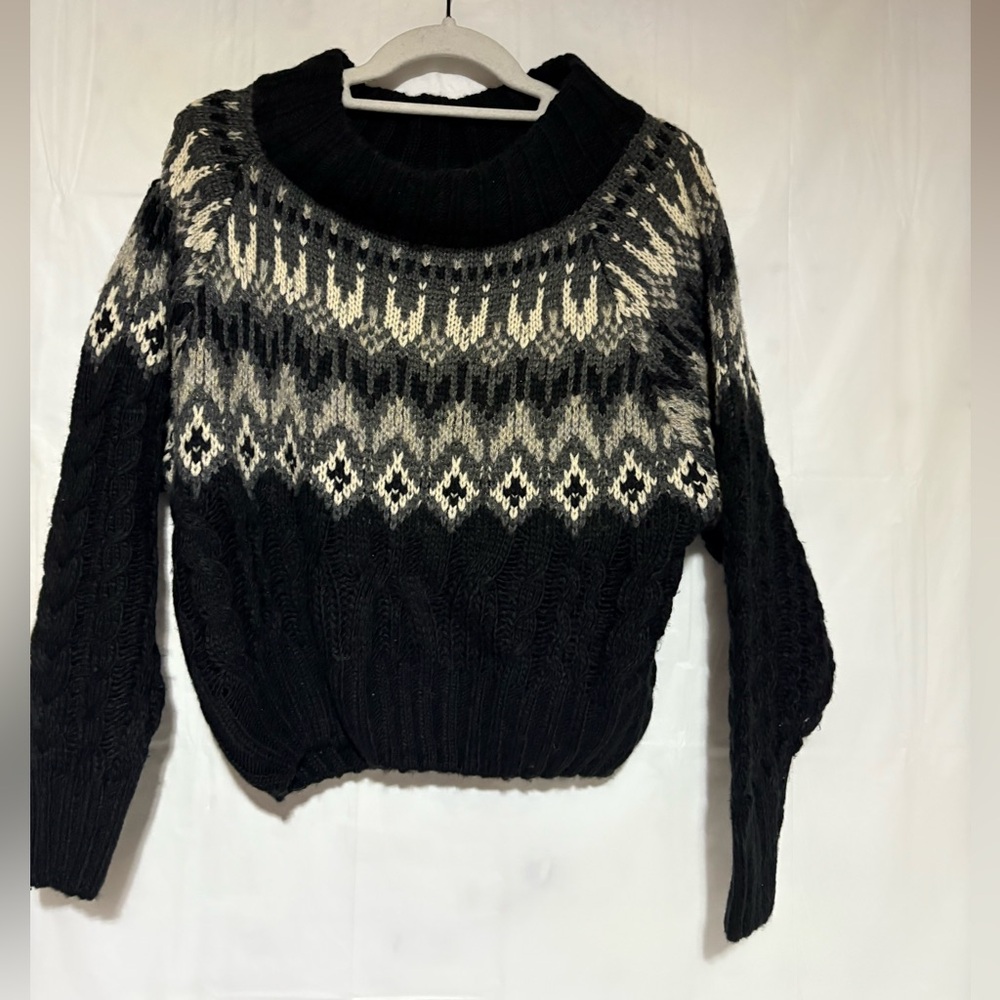 John + Jenn Sweater Womens Sz x small  Knit Grey Textured Sweater